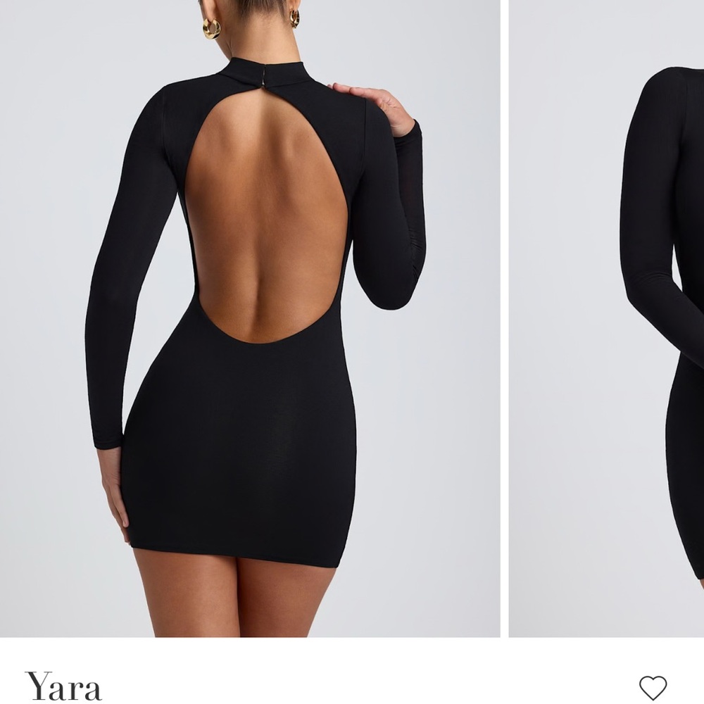 Oh Polly Black Backless Mini Dress